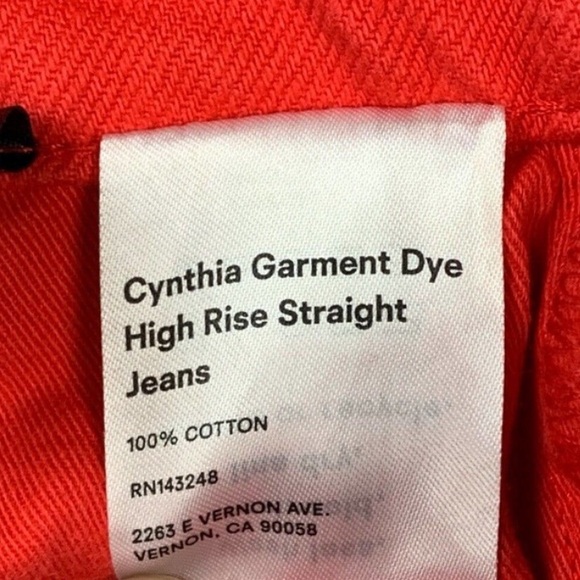 Reformation Cynthia Jeans Tomato 26 - Picture 6 of 10